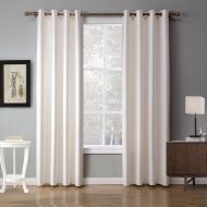 Leyden (1 Panel) Grommet Top Faux-Silk Doupion Insulated Room Darkening Soild Multi-Colors Curtain Drapes( 55 wide x 102-inch length, Gray)