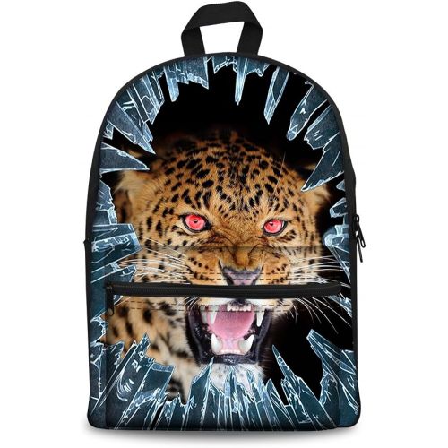  HUGS IDEA Fashion Animal Pattern School Travel Backpack for Boys