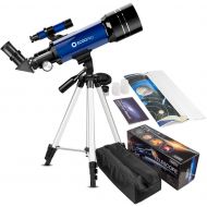 CSSEA 70mm Telescope for Kids and Astronomy Beginners, Travel Scope with Adjustable Tripod & Finder Scope & Two Eyepieces(K25mm & K10mm)-Perfect for Children Educational and Gift (