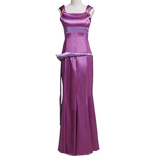  AGLAYOUPIN Women Purple Princess Dress for Megara Cosplay Costume Fancy Ball Gown Dress Halloween