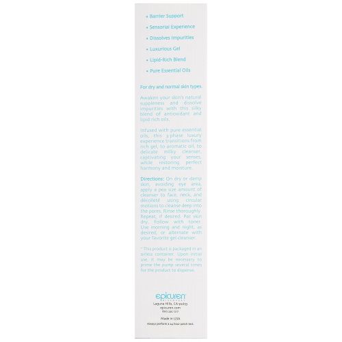  Epicuren Discovery Silk Radiance 3-in-1 Cleansing Oil Floral, 3 Fl oz