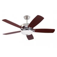 Emerson Ceiling Fans CF4801BS Premium Select Indoor Ceiling Fan, Blades Sold Separately, Light Kit Adaptable, Brushed Steel Finish