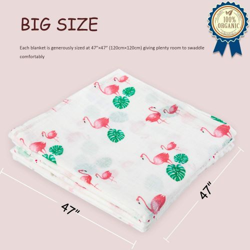  AL-BEST Muslin Baby Swaddle Blankets, Baby Receiving Blankets for Boy and Girl, 100% Cotton, Extra Soft, Large...