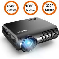 [아마존 핫딜]  [아마존핫딜]Projector, WiMiUS P20 Native 1080P LED Projector, 5000 Lux Movie Projector Support 4K Video 300 Display ±50°Digital Keystone Correction 70,000 Hrs for Home Entertainment & PPT Busi