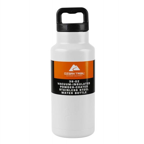오자크트레일 OZARK TRAIL Bell Mountain 18L Water Resistant Commuter Backpack in Greystone/Orange Crush Bundle 36oz White Water Bottle