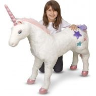 [아마존 핫딜] [아마존핫딜]Melissa & Doug Giant Unicorn (Stuffed Animals & Play Toys, Sturdy Construction, Pure White Plush Fur, 32 H x 45 W x 12 L, Great Gift for Girls and Boys - Best for 3, 4, 5 Year Olds