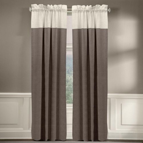  Veratex The Monterey Window Collection Made in the U.S.A. 100% Linen Living Room Rod Pocket Window Panel Curtain, Gray, 63
