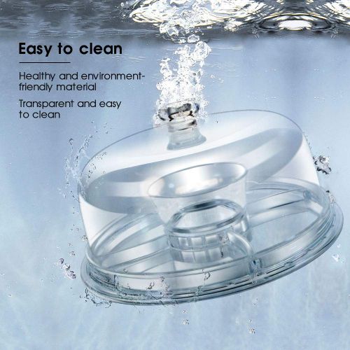  Mastertop Big Size 6-in-1 Acrylic Plastic Cake Stand with Domed Cover and 2Pcs Spoons and Multifunction Desserts Salad Plate Bowl 12.6X6.6X12.6In