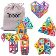[아마존 핫딜]  [아마존핫딜]Idoot idoot Magnetic Tiles Building Blocks Set Educational Toys for Kids with Storage Bag - 64Pcs