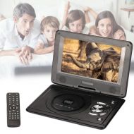 Hanbaili EU Plug 9 inch DVD Media Player, Mini 9 LCD Display 720P EVD DVD Media Player Support U Disk SD Card