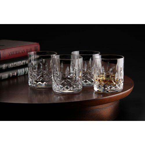  Leraze Posh Crystal Collection Double Old Fashioned Glasses, Perfect for serving scotch, whiskey or mixed drinks (Set of 6-11Oz DOF Glasses)