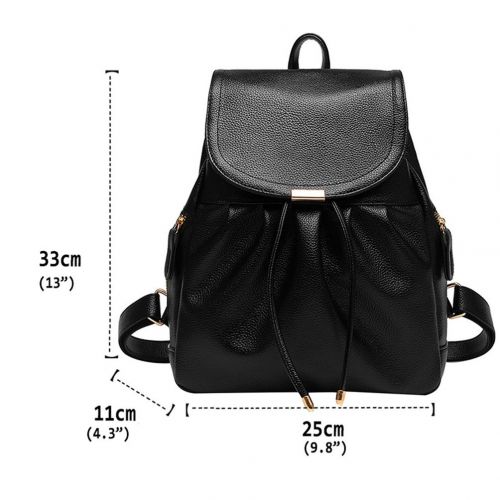 LIZHIGU Women Leather Backpack Purse Durable School Travel Bag For Girl Ladies