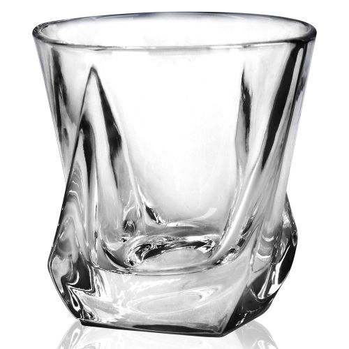  Crystal Whiskey Glasses - Imarku Old Fashioned Glasses for Whiskey, Scotch,Cognac,Bourbon-Liquor Glasses for Men/Women-Set of 2-Luxury Gift Box-Twisted
