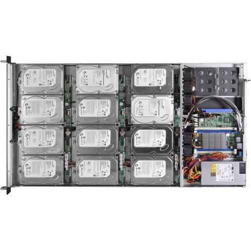  ASRock Intel Avoton C2550DDR3V&2GbE 1U Rackmount Server Barebone System 1U12LW-C2550