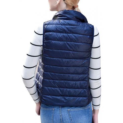  HENGJIA Womens Stylish Lightweight Packable Down Puffer Sleeveless Fall & Winter Vest