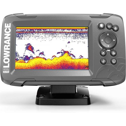  Lowrance HOOK2 5X - 5-inch Fish Finder with SplitShot Transducer and GPS Plotter