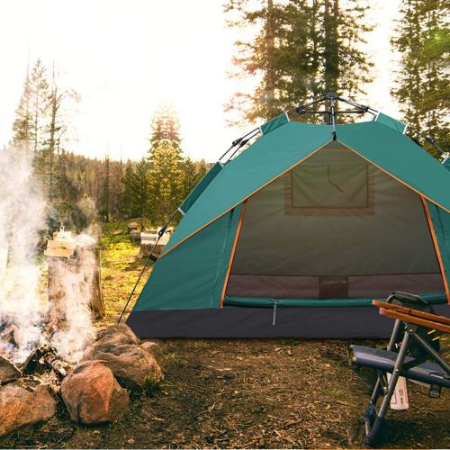  ZPBFQY FH Automatisches Campingzelt Im Freien, Wasserdichtes Schnelloeffnungszelt-Doppelt-tragbares Tragen, Familien-Freizeit-Campingzelt, 210 × 150 × 110cm