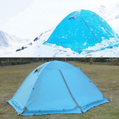  Flytop 3-4 Season 2-Person Double Layer Backpacking Tent Aluminum Rod Windproof Waterproof for Camping Hiking Travel Climbing - Easy Set Up