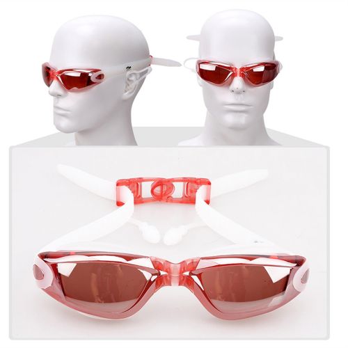  William 337 Schwimmen-Schutzbrille-Mann-Frauen-Schwimmen-Glas-Berufssilikon-Anti-Fog-UVschutz-Schwimmen-Glaser (Farbe : B)