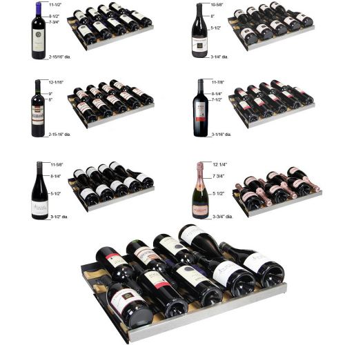  Allavino FlexCount VSWR56-2SSRN - 56 Bottle Dual Zone Wine Refrigerator with Right Hinge Built-In