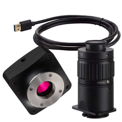  AmScope 2x-225x Trinocular Boom Stand Stereo Zoom Microscope + High-Speed 20MP Camera