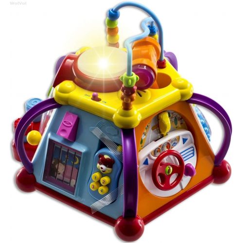  [아마존 핫딜] WolVol Educational Kids Toddler Baby Toy Musical Activity Cube Play Center with Lights, Lots of Functions and Skills for Learning and Development