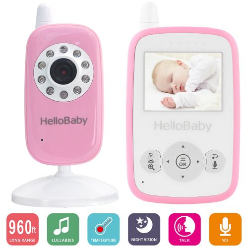  HelloBaby Wireless Video Baby monitor Security Camera with 2-way Talk & Night Vision and...