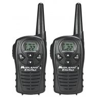 Midland - LXT118, FRS Walkie Talkies with Channel Scan - Up to 18 Mile Range Two Way Radio, Hands-Free VOX, Water Resistant (Pair Pack) (Black)