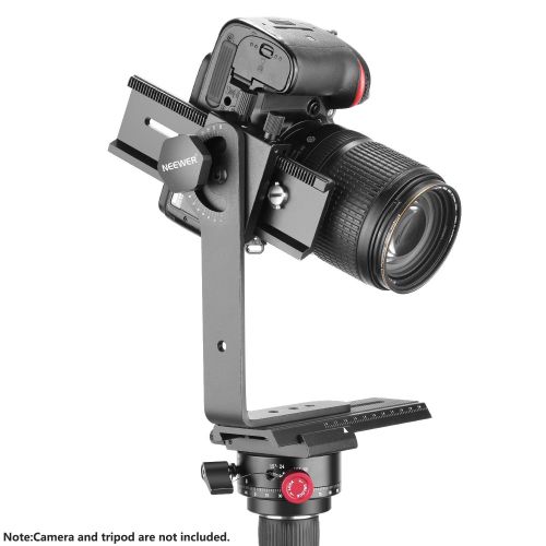 니워 Neewer Professional Panoramic Gimbal Camera Tripod Ball Head,Include 360 Degree Swivel Panoramic Indexing Rotator,2 Way Rail Slider,L Bracket for Tripod,DSLR Cameras,Load Up to 6.6