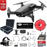 DJI Mavic Air (Onyx Black) Drone Combo 4K Wi-Fi Quadcopter with Remote Controller Deluxe Fly Bundle with Hard Case VR Goggles Landing Pad 64GB microSDXC Card and 1 Year Warranty Ex