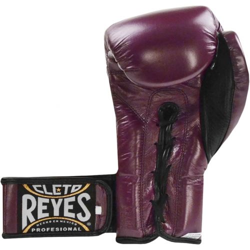  Cleto Reyes Lace Up Hook Loop Hybrid Boxing Gloves - Purple
