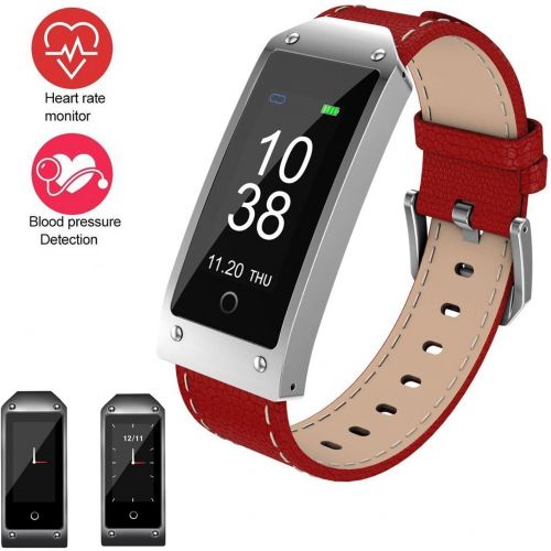  Feifuns feifuns Fitness Tracker Smart Watch,Water Resistant with Heart Rate MonitorBlood PressureSleep MonitorPedometerTimerIntelligent Reminder with Soft Genuine Leather Band for And
