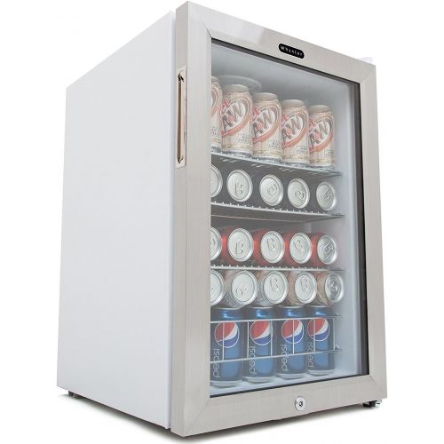  Whynter BR-091WS, 90 Can Capacity Stainless Steel Beverage Refrigerator with Lock, White
