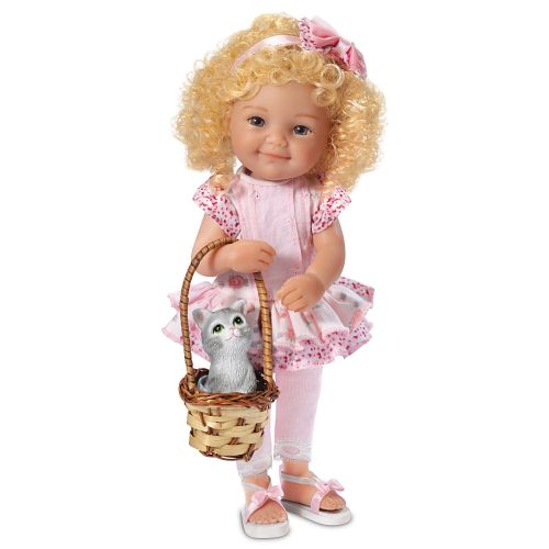  The Ashton-Drake Galleries Jane Bradbury Lifelike Poseable Child Doll with Removable Kitten: Ashton Drake