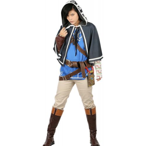  Xcostume Links Costume Deluxe Cape Belt Slate Legend Wild Version Cosplay Outfits