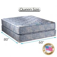 Chiro Premier 2-Sided Orthopedic (Blue Color) Queen Mattress Set with Bed Frame Included - Spine Support, Longlasting Comfort by Dream Solutions USA