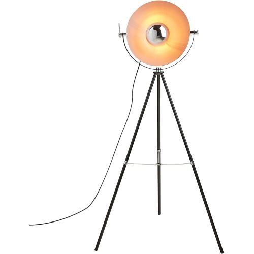  Rivet Boulevard Industrial Studio Tripod Floor Lamp With LED Bulb, 60.5H, Black