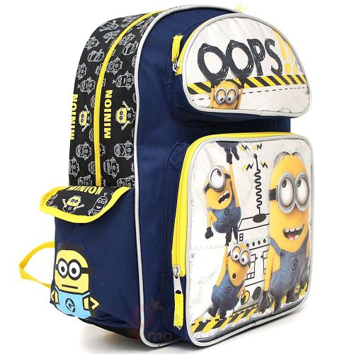  AI Despicable Me 2 Minions Large School Backpack 16 Book Bag - Oops!