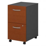 Bush Business Furniture Series C 2 Drawer Mobile File Cabinet in Auburn Maple