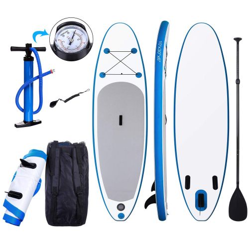  ANCHEER Smibie Inflatable Stand Up Paddle Board (120 x 30 x 6 inch) with 1000D Brushed PVC Material, Adjustable Paddle and Travel Backpack, for Kids, Teens and Adults