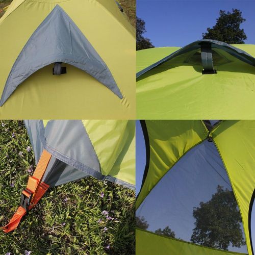  Flytop 3-4 Season 2-Person Double Layer Backpacking Tent Aluminum Rod Windproof Waterproof for Camping Hiking Travel Climbing - Easy Set Up