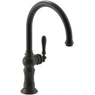 Kohler KOHLER K-99263-SN Artifacts Single-Hole Kitchen Sink Faucet with 14-11/16-Inch Swing Spout and Arc Spout Design, Vibrant Polished Nickel