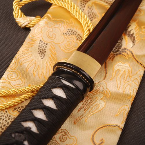  Ace Shijian RED Blade Folded Steel Tanto Japanese Samurai Sword Full Tang Sharp Can Slice Paper