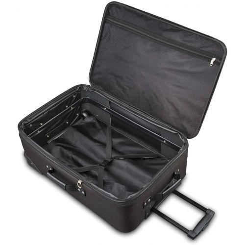  American Tourister Fieldbrook XLT Softside Upright Luggage, Black, 5-Piece Set (BB/DF/21/25/29)
