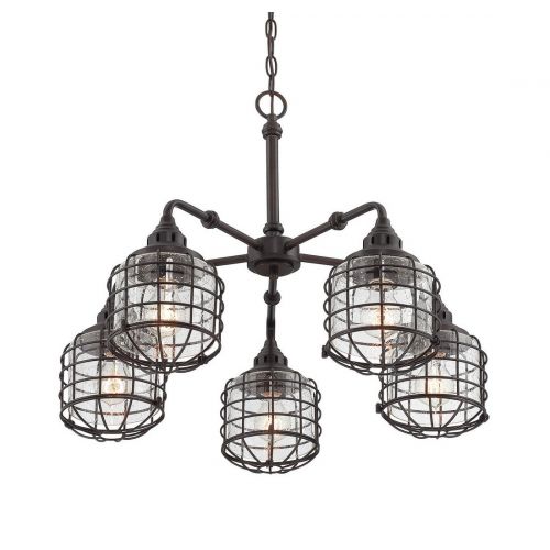  Westinghouse Savoy House 1-571-5-13 Connell 5 Light Chandelier in Matte Black w/ Gold
