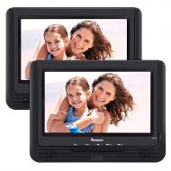 NaviSkauto NAVISKAUTO 9 Dual Screen Portable DVD Player in Car for Kids with Built-in Rechargeable Battery, Last Memory and Region-Free