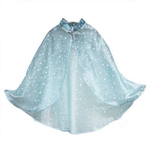  Ameda Girls Elsa Princess Polka Dots Blue Cape (M (2-5Y))