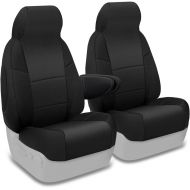 Coverking Custom Fit Front 50/50 Bucket Seat Cover for Select Chevrolet Express 1500/2500/3500 Models - Neosupreme (Charcoal with Black Sides)