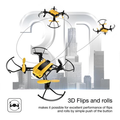  Holy Stone HS150 Bolt Bee Mini Racing Drone RC Quadcopter RTF 2.4GHz 6-Axis Gyro with 50KMH High Speed Headless Mode Wind Resistance Includes Bonus Battery