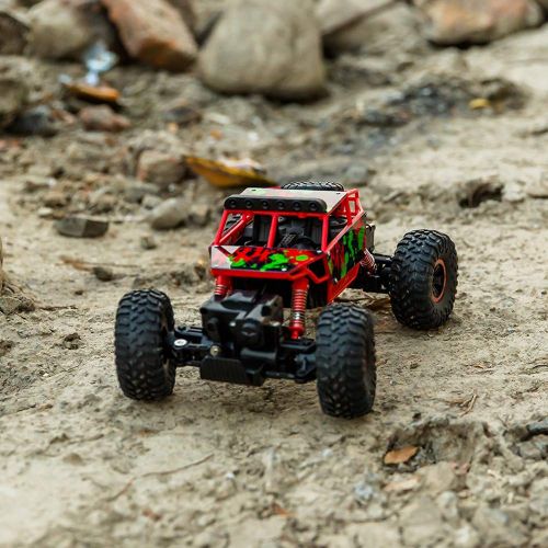  Gbell 1:18 Off-Road RC Vehicle Climber Monster Car, 2.4Ghz 4WD High Speed Remote Control Truck Pickup Car Buggy Kit Toy Birthday for Boys Kids 8-15 Years Old (Red)